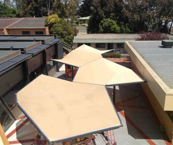 Completed Frame with Shade Cloth from above