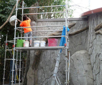 Render Being Applied to Exterior