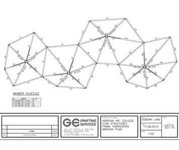 Steelwork Frame - Marking Plan